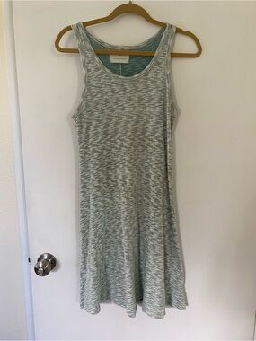 Sol Angeles Anthropologie Heathered Blue Green Sleeveless Swing Tank Dress XS